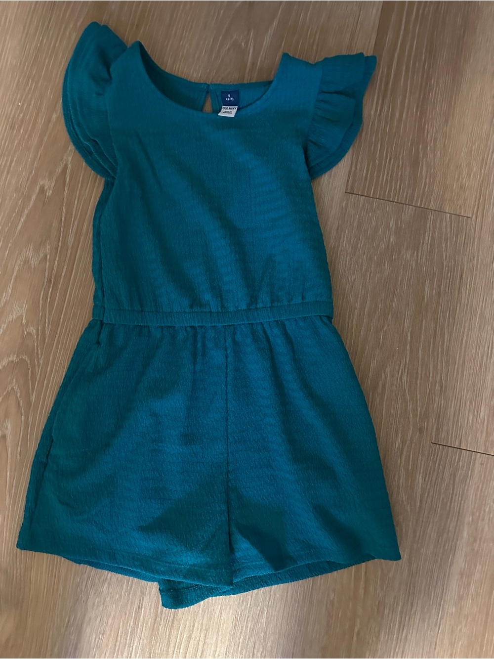 Old Navy Teal Green Flutter Sleeve One-Piece